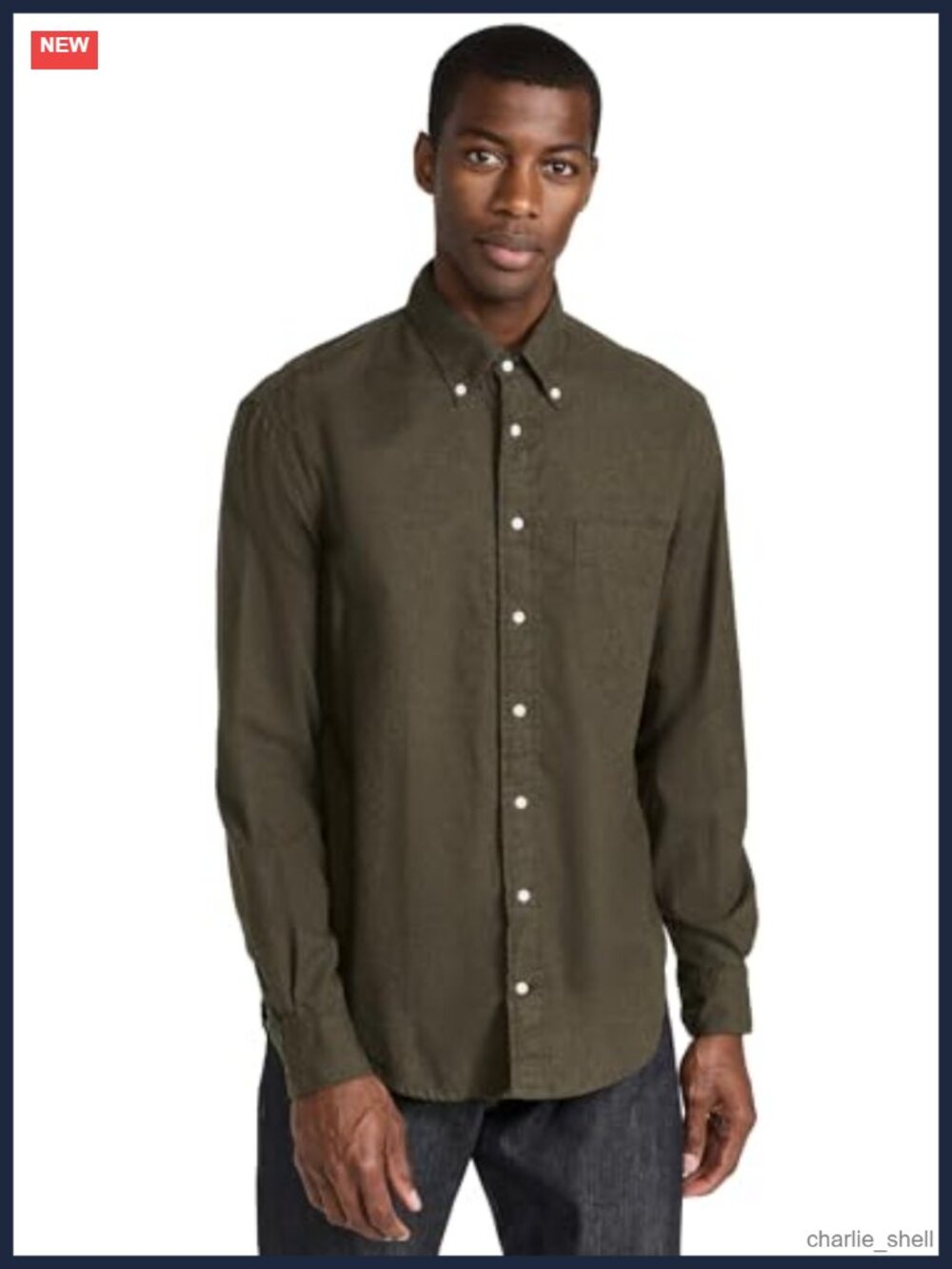 Classic Cotton Flannel Shirt Button Down Long Sleeve Casual